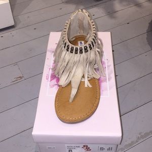 NWT Fringe Sandals